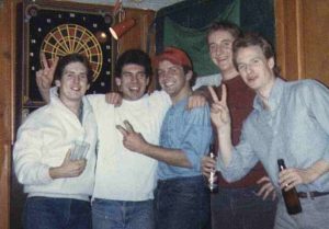 Cellar Bar 1989 or 1990 Celebrating winning 2nd place in UW Intramural League